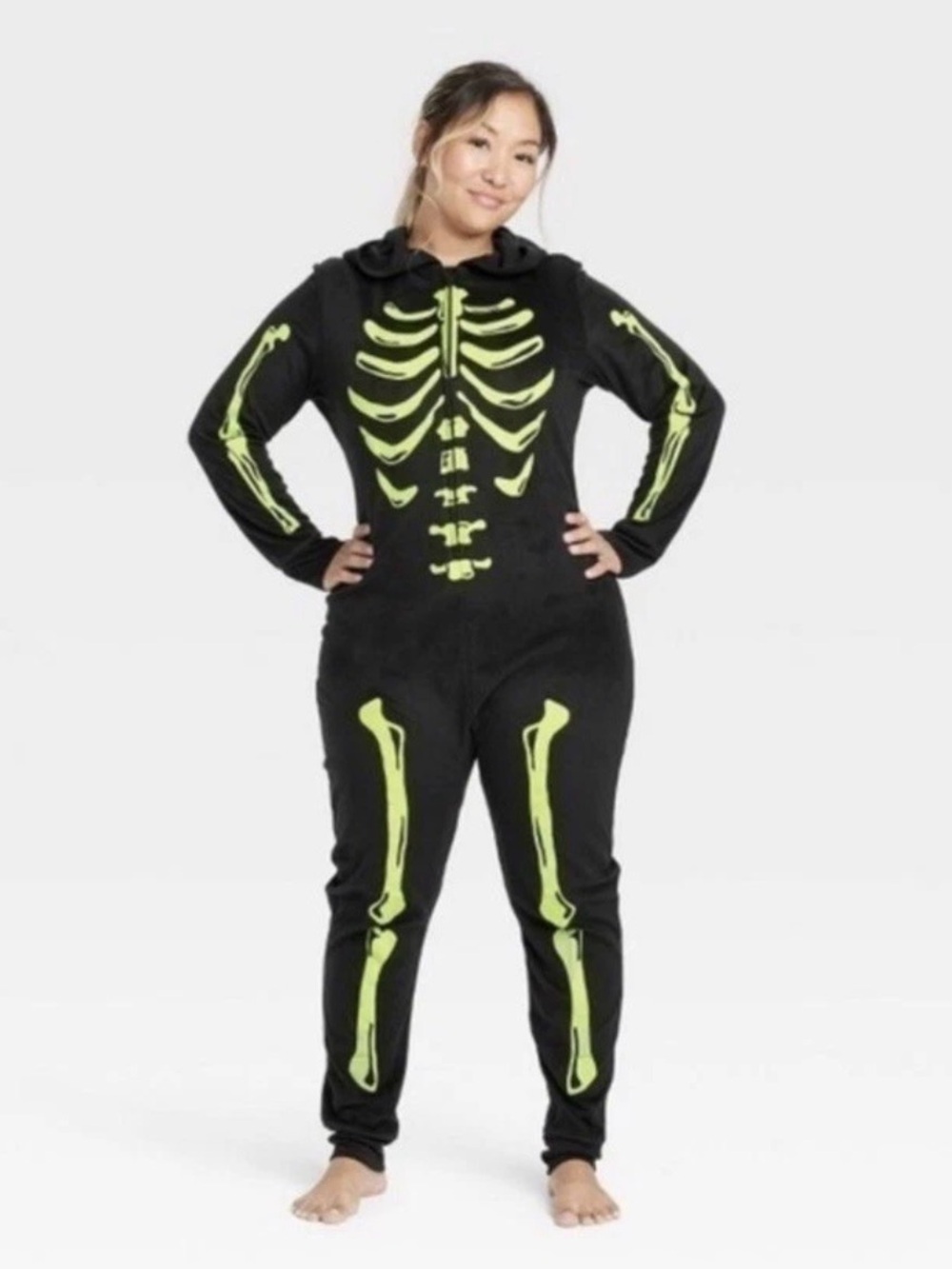 Womens Hyde and Eek Boutique SKELETON Union Suit 1 Pc Pajama Size S